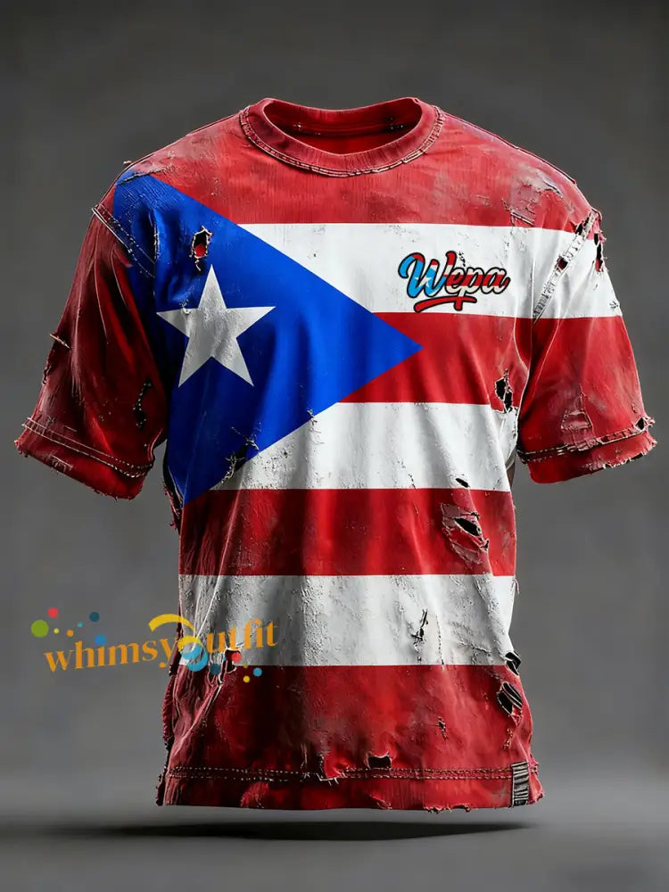 Men’s Puerto Rican Singer Printed T-Shirt Red / S
