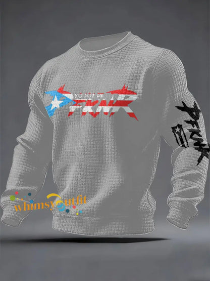 Men’s Puerto Rico Art Printed Sweatshirt Light Gray / S