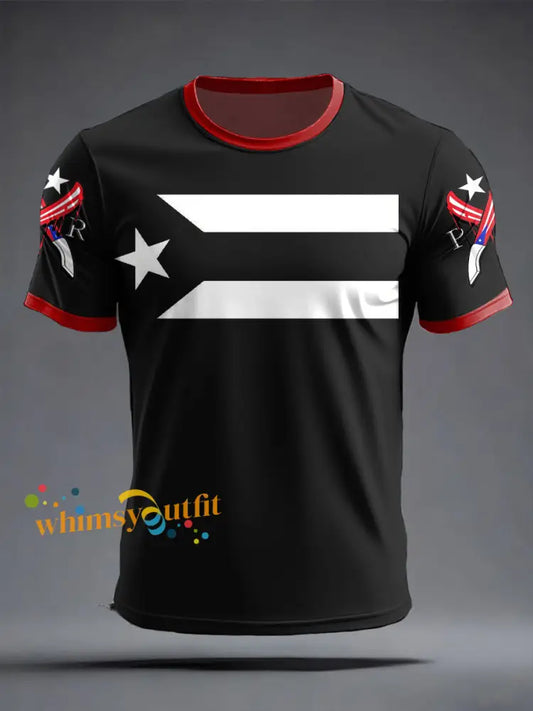 Men’s Puerto Rico Art Printed T-shirt Black / S