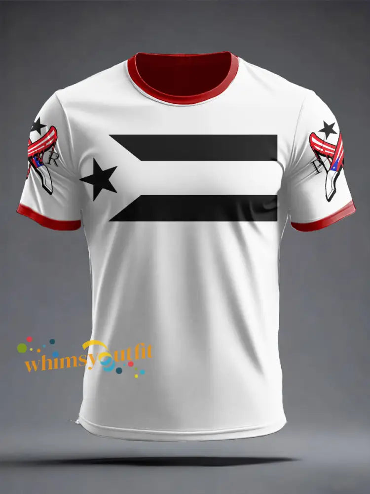 Men’s Puerto Rico Art Printed T-shirt White / S