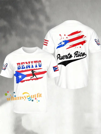 Men’s Puerto Rico Benito Bad Bunny short sleeves t-shirt White / S