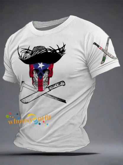 Men’s Puerto Rico Machete Proud Art Printed Hoodie White / S