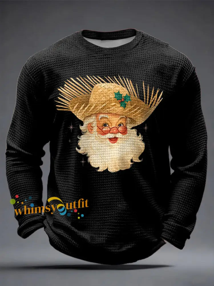 Men’s Puerto Rico Printed Waffle Tops Black / S