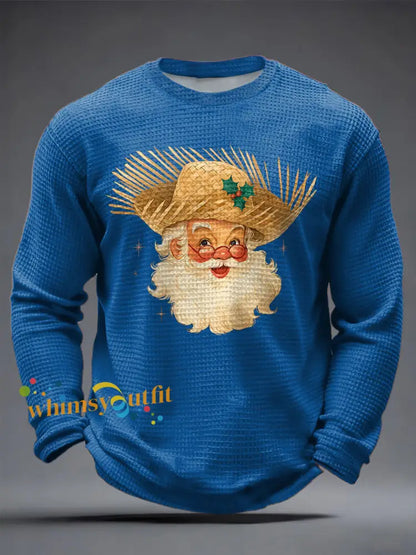 Men’s Puerto Rico Printed Waffle Tops Blue / S