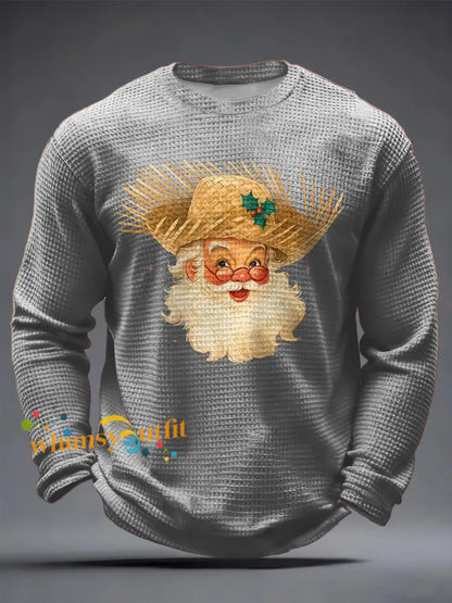 Men’s Puerto Rico Printed Waffle Tops Light Gray / S