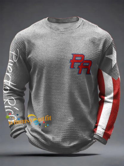 Men’s Puerto Rico Printed Waffle Tops Light Gray / S