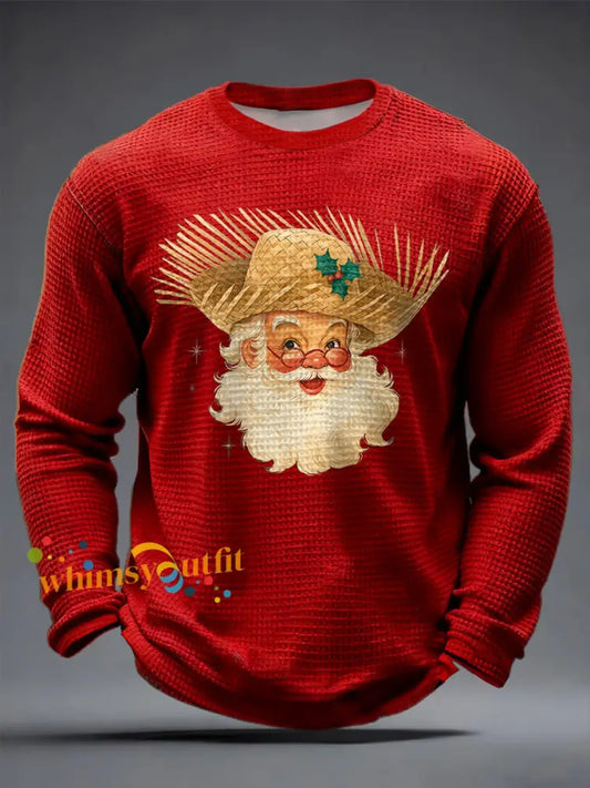 Men’s Puerto Rico Printed Waffle Tops Red / S