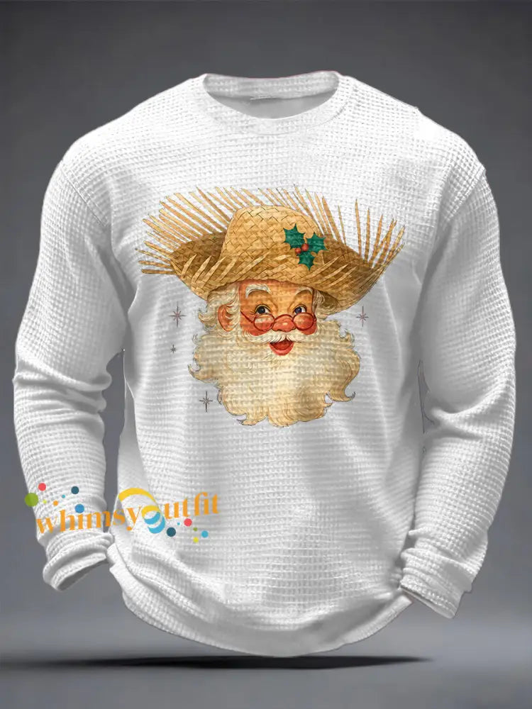 Men’s Puerto Rico Printed Waffle Tops White / S