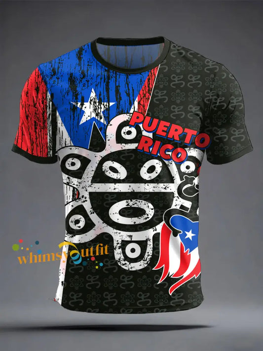 Men’s Puerto Rico Proud Printed T-shirt Black / S