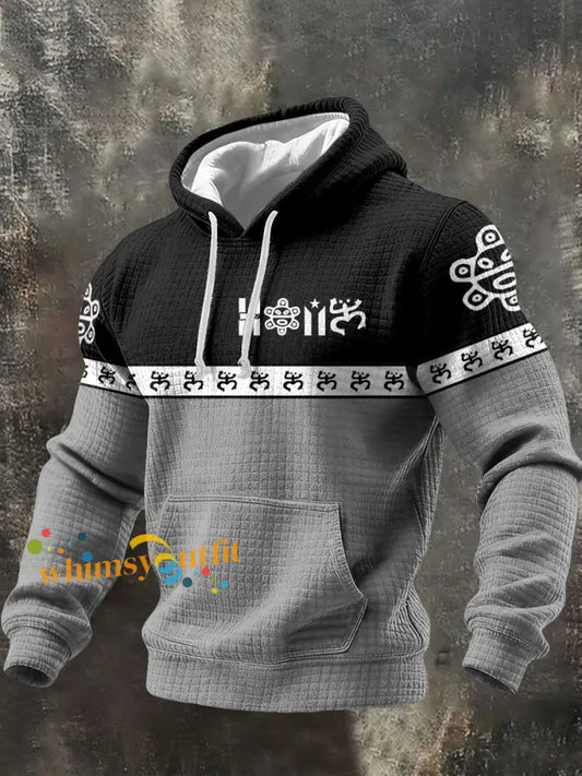 Men’s Puerto Rico Taino Art Proud Printed Hoodie Light Gray / S