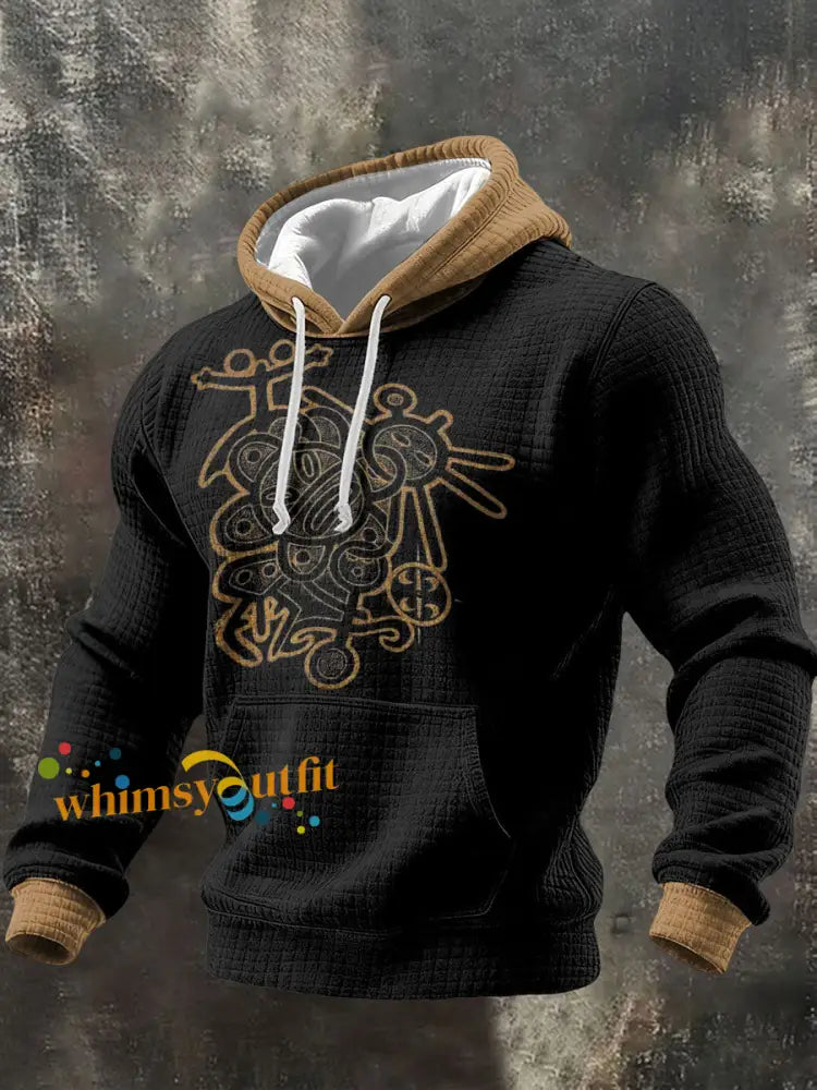 Men’s Puerto Rico Taino Proud Art Printed Hoodie Black / S