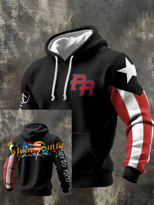 Men’s Puerto Rico Taino Proud Art Printed Hoodie Black / S
