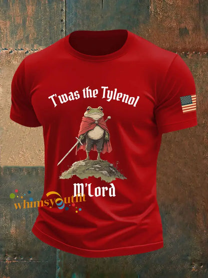 Men’s Resist Frog Printed Casual T-shirt Pure Red / S