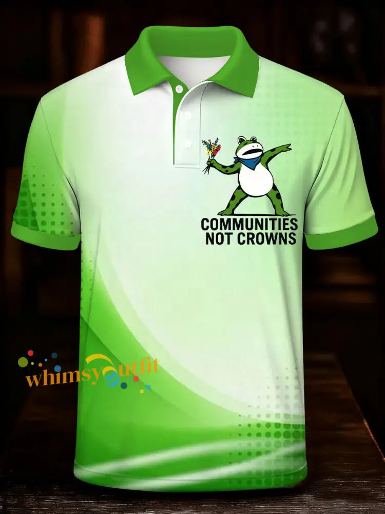 Men’s Resist Frog Printed Shirt As picture / S