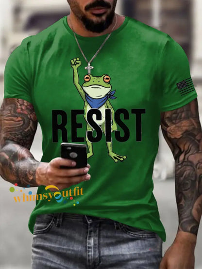 Men’s Resist Frog Short-sleeved T-shirt Green / S