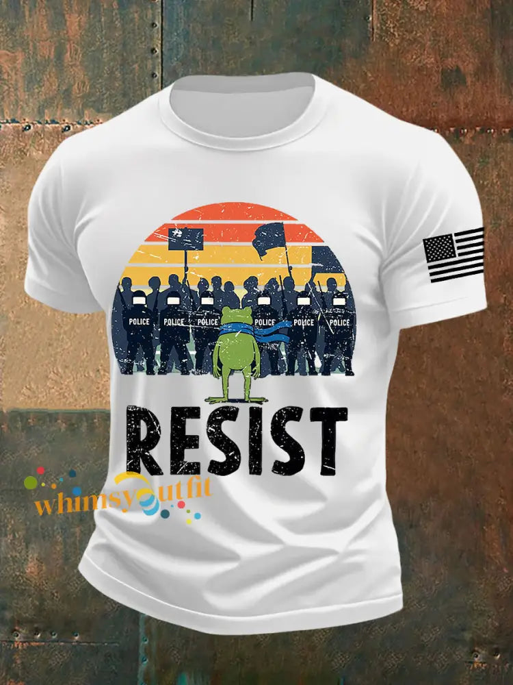 Men’s Resist Frog Short-sleeved T-shirt White / S