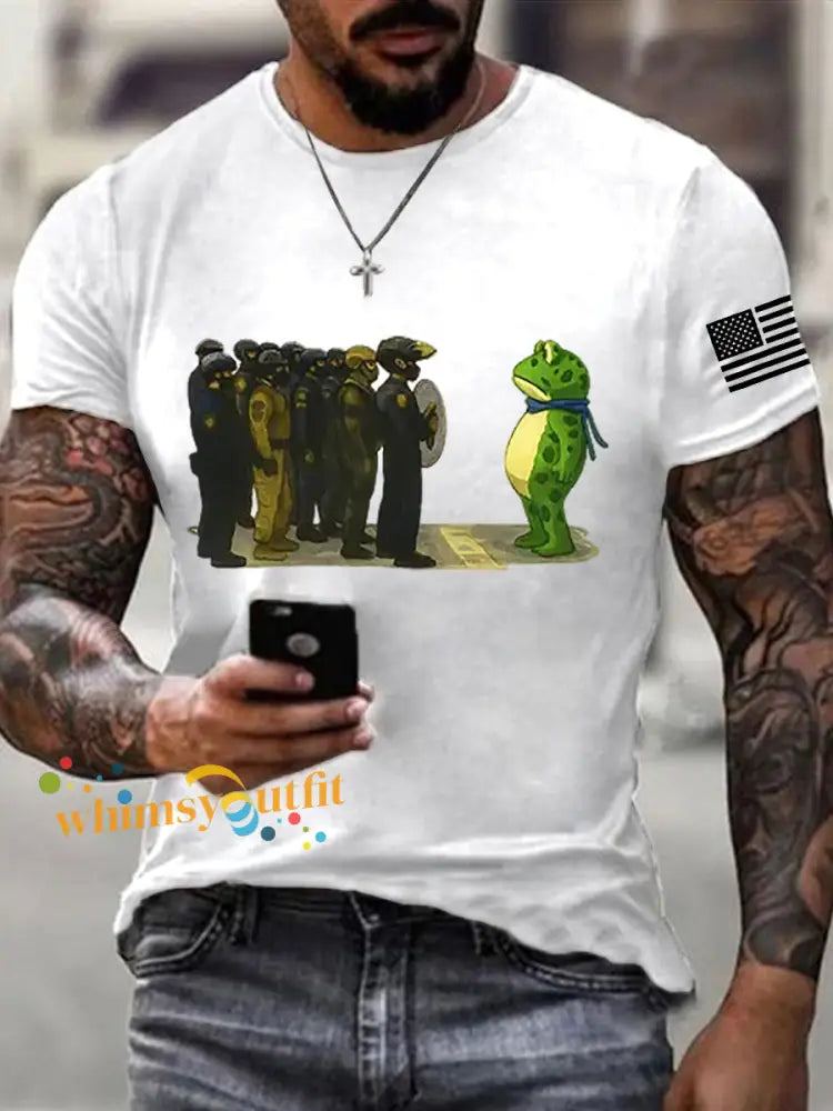 Men’s Resist Frog Short-sleeved T-shirt White / S