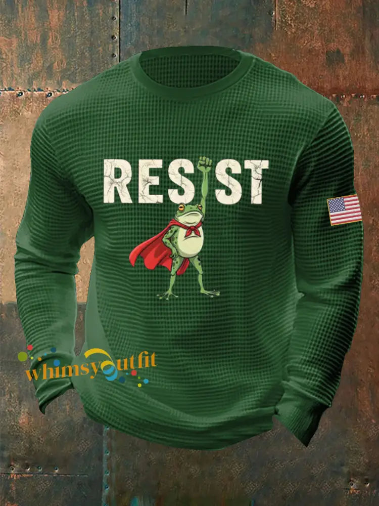 Men’s Resist Frog Waffle Top Green / S