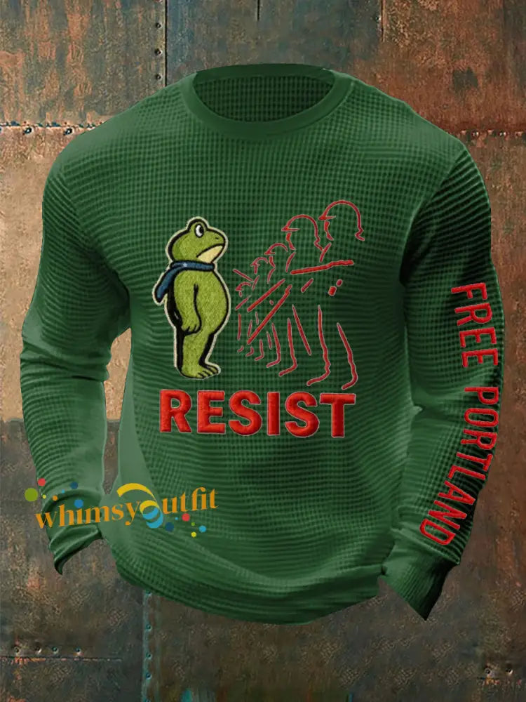 Men’s Resist Frog Waffle Top Green / S