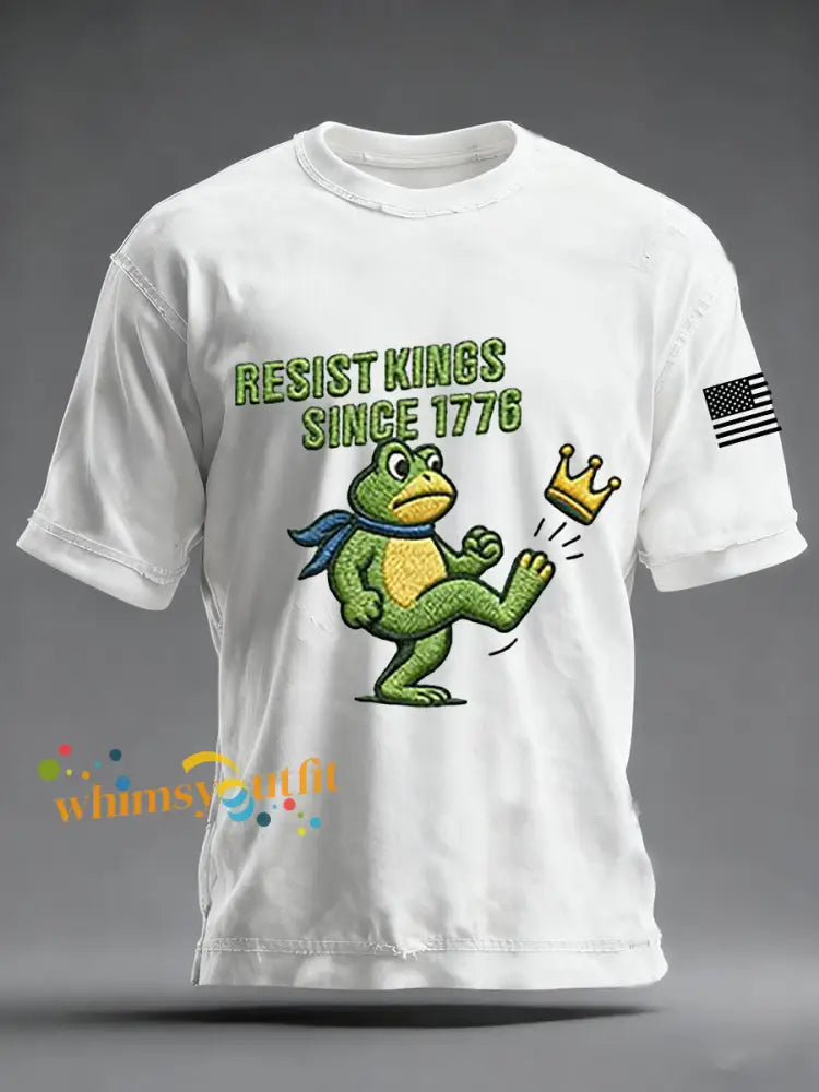 Men’s Resist Kings Since 1776 Short-sleeved T-shirt White / S