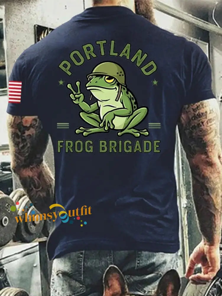 Men’s Resist Portland Frog Cotton Short-Sleeved T-shirt