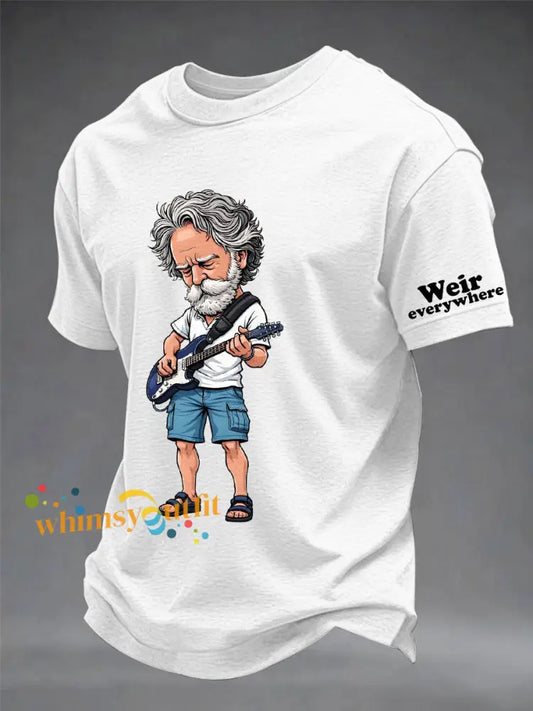Men’s RIP Bob Weir Weir Everywhere Short-sleeved T-shirt White / S