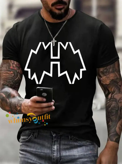 Men’s Rock Music Print short-sleeved T-shirt Black / S