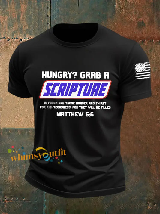 Men’s Scripture Short sleeved T shirt Black / S