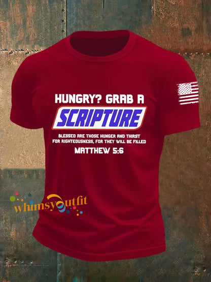 Men’s Scripture Short sleeved T shirt Deep Red / S