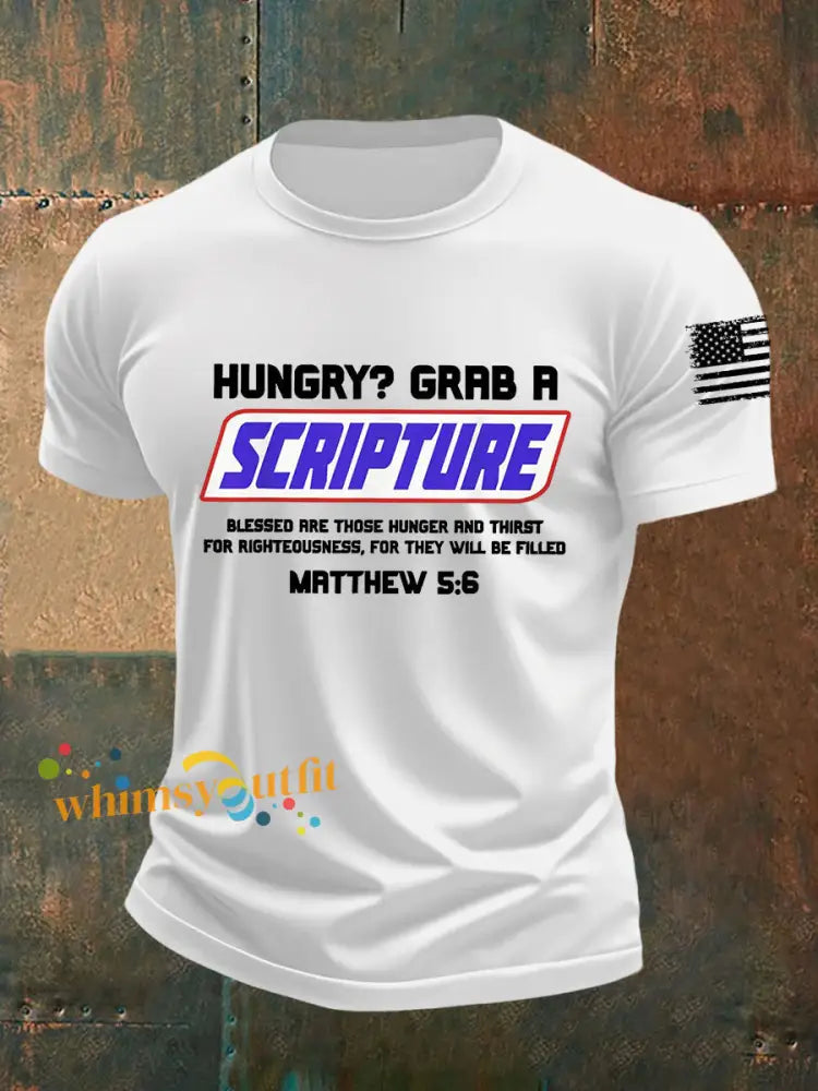 Men’s Scripture Short sleeved T shirt White / S