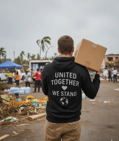 Men’s Standing With All Victims Of Hurricane Melissa United Together We Stand Hoodie