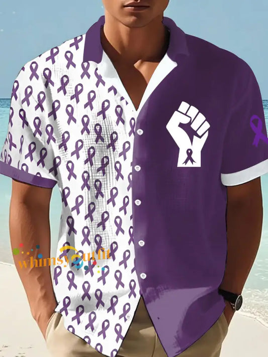 Men’s Testicular Cancer Publicity Shirts Purple / S