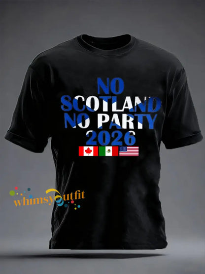 Men’s UK Football Lover 2026 Printed imitation cotton short-sleeved T-shirt Black / S