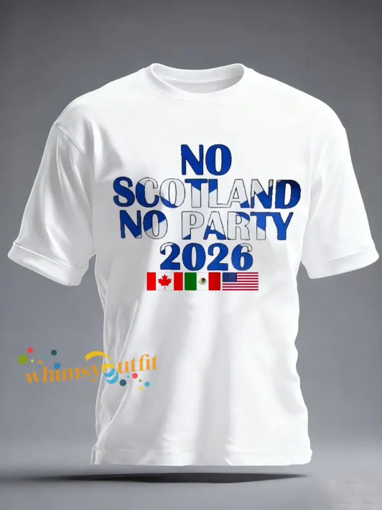 Men’s UK Football Lover 2026 Printed imitation cotton short-sleeved T-shirt White / S