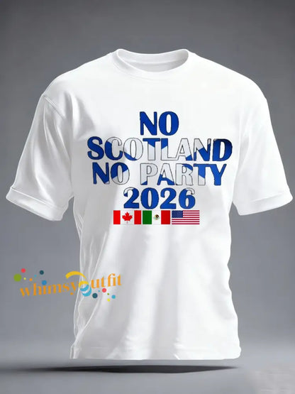 Men’s UK Football Lover 2026 Printed imitation cotton short-sleeved T-shirt White / S