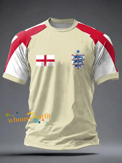 Men’s UK Football Lover England 2026 Printed short sleeve t-shirt Creamy-White / S