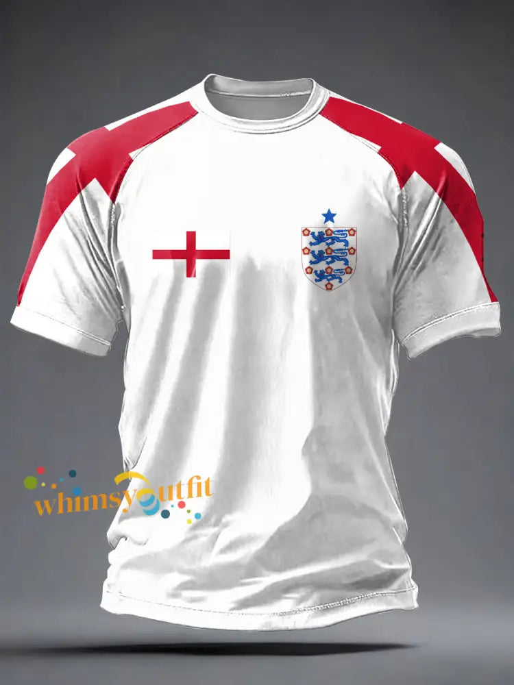 Men’s UK Football Lover England 2026 Printed short sleeve t-shirt White / S