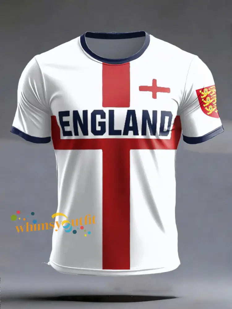 Men’s UK Football Lover England 2026 Printed short sleeves t-shirt White / S