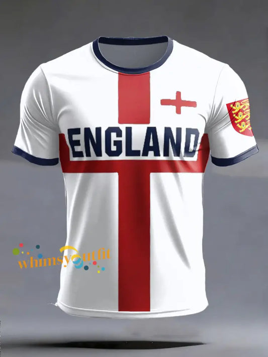 Men’s UK Football Lover England 2026 Printed short sleeves t-shirt White / S