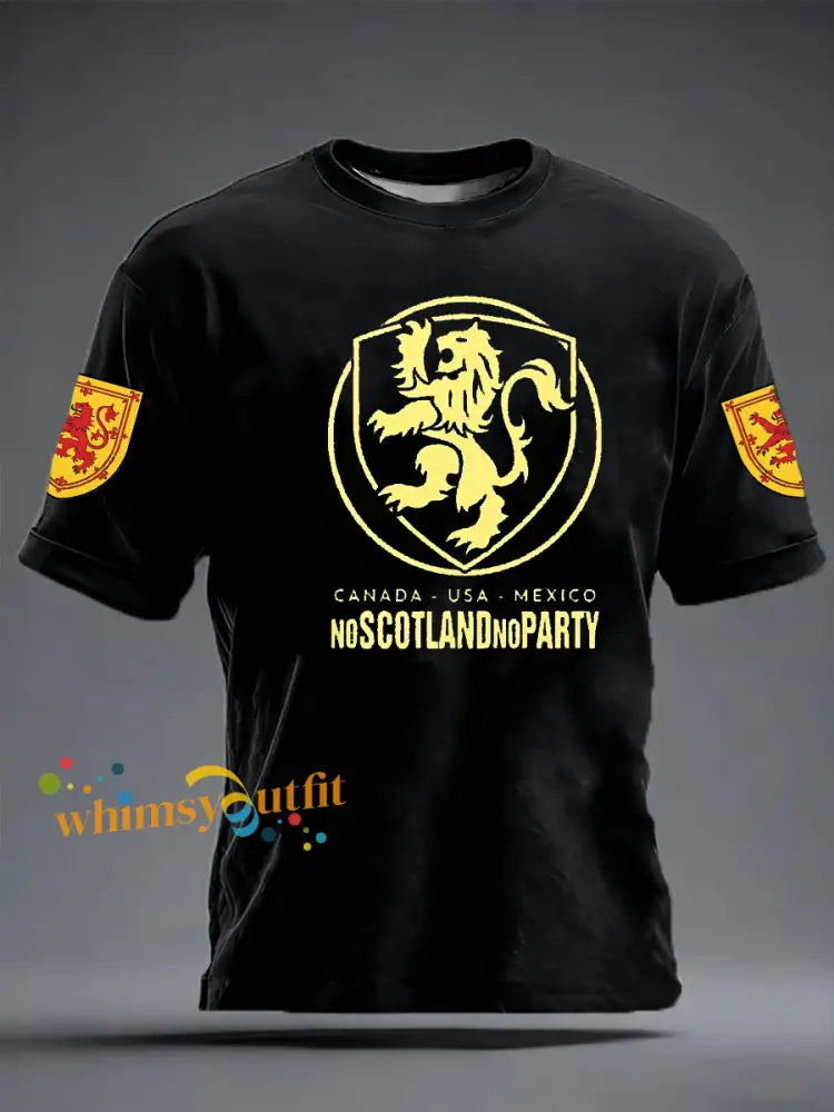 Men’s UK Football Lover Scotland short sleeves t-shirt Black / S
