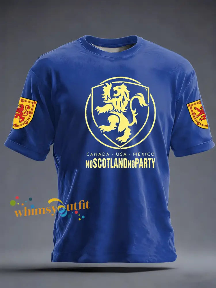 Men’s UK Football Lover Scotland short sleeves t-shirt Blue / S
