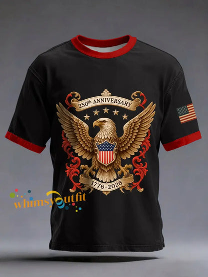 Men’s USA 250th Anniversary Print T-Shirt Black / S