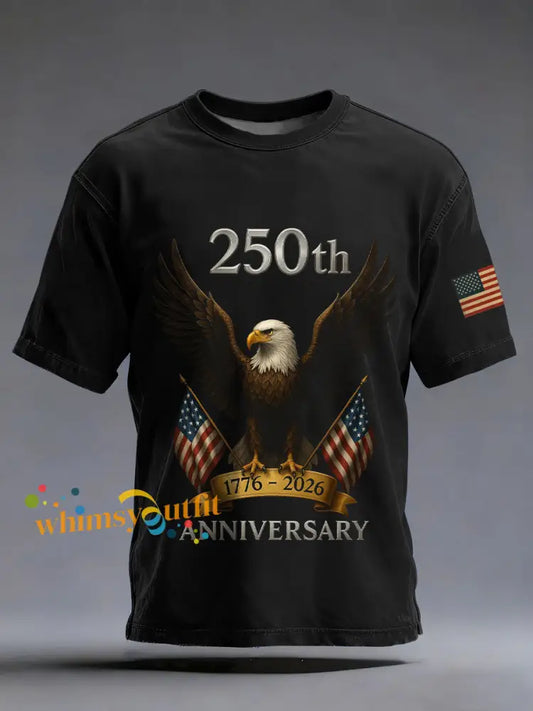 Men’s USA 250th Anniversary Print T-Shirt Black / S