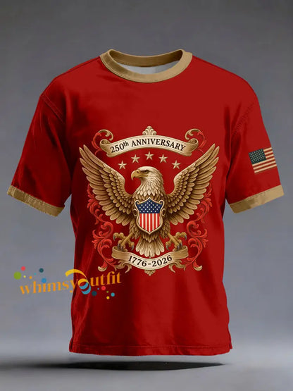 Men’s USA 250th Anniversary Print T-Shirt Red / S