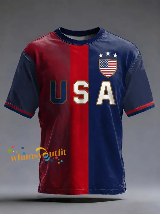 Men’s USA Soccer Printed T-shirt As picture / S