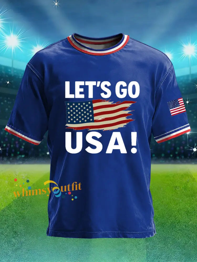Men’s USA Soccer Printed T-shirt Blue / S