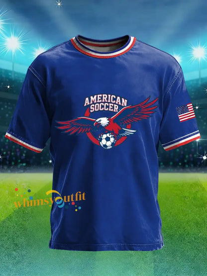Men’s USA Soccer Printed T-shirt Blue / S