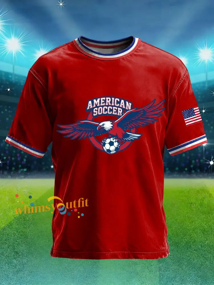Men’s USA Soccer Printed T-shirt Red / S