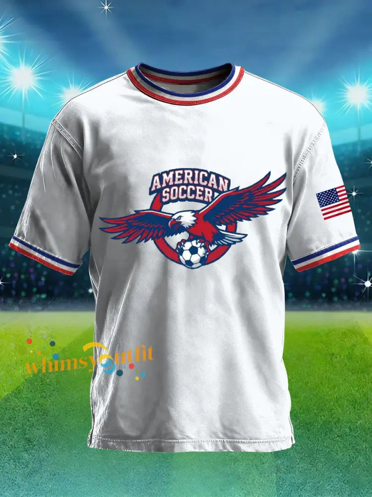 Men’s USA Soccer Printed T-shirt White / S