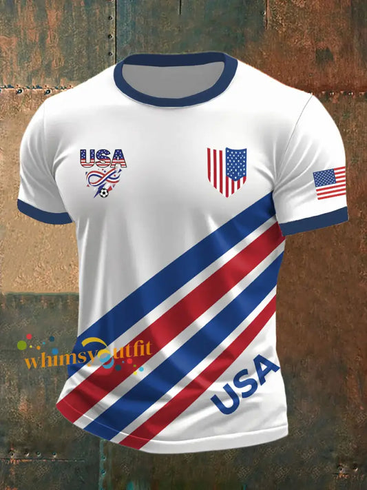 Men’s USA Soccer Printed T-shirt White / S